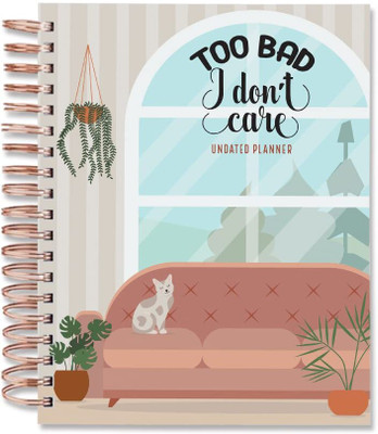 The June shop Undated Yearly Planner When In Doubt Chill Out Ultimate Planner Book-size Planner Unruled 286 Pages(White)
