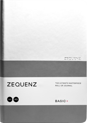 Zequenz A5 Size 14.8x21cm Basic Plus Series 70gsm 360 Degree Flexible Handmade A5 Notebook Blank + Ruled 200 Pages(White/Silver)
