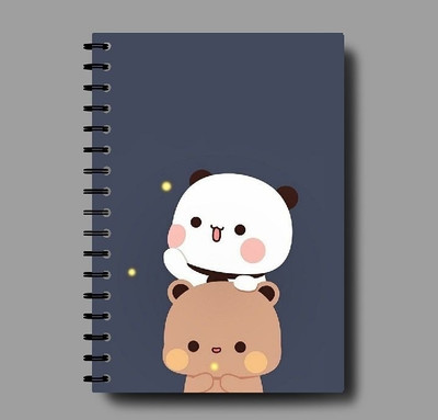 craft maniacs BUBU DUDU DIARIES 2025 A5 Notebook RULED 160 Pages(Black)