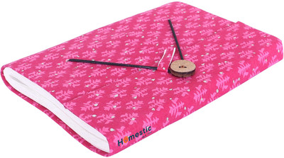 HOMESTIC Cardboard Travel Notebook A5 Diary Plain Page 100 Pages(Pink)