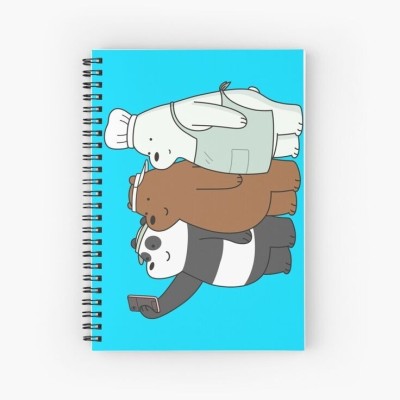 craft maniacs BARE BEARS 2023 COLLECTION A5 Notebook RULED 160 Pages(Multicolor)