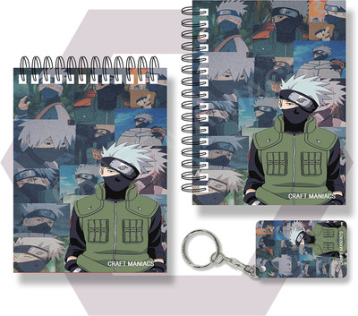 craft maniacs KAKASHI HATAKE A6 NOTEBOOKS A6 Diary UNRULED 100 Pages(Multicolor)