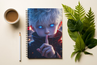 Graphic Word Anime Notebook A5 Notebook unrulled 160 Pages(White)