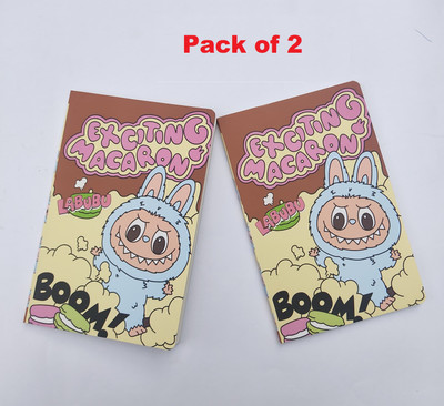 TRENDWAVE Labubu Theme Soft Cover Diary A5 Diary Single line 120 Pages(Multicolor, Pack of 2)
