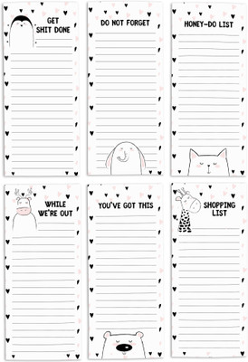 Inkdotpot Notepad Regular Note Pad Unruled 6 Pages(Black, Pack of 6)