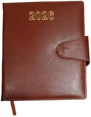 Avni Prints PU Leather Cover Sleek & Stylish Strap Diary B5 Diary Yes 120 Pages(Maroon)