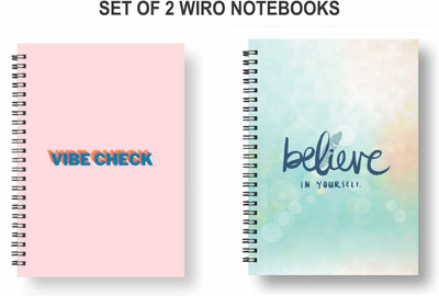 Papco Notebooks A5 Diary Ruled 144 Pages(Multicolor, Pack of 2)