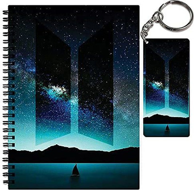 craft maniacs A5 NOTEBOOK + KEYCHAIN COLLECTION A5 Note Pad RULED 160 Pages(Multicolor)