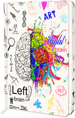 Diarymart Creative Brain Hardcover Journal Diary For Creative Professionals A5 Diary Ruled 192 Pages(Black)