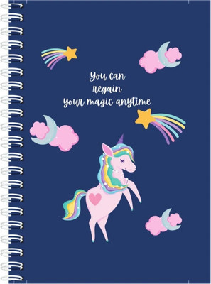 CRAFTOPIX Wiro bound Planner Diary A5 Notebook Ruled 192 Pages(Blue)