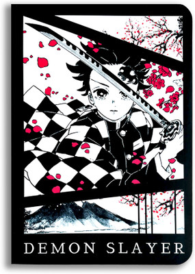 InkChalk Writing Notebook | Demon Slayer Tanjiro | A5 - Ruled Notebook A5 Notebook Ruled 192 Pages(White)