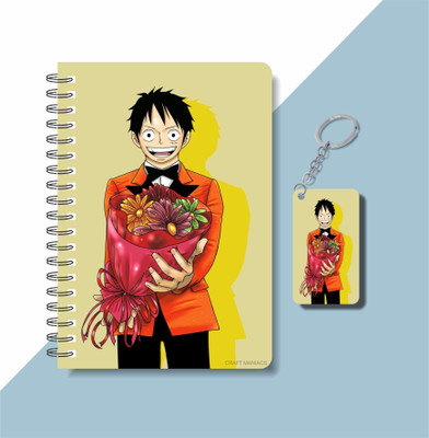 craft maniacs 2023 MONEY D LUFFY COLLECTION A5 Notebook RULED 160 Pages(DIARY + KEYCHAIN)