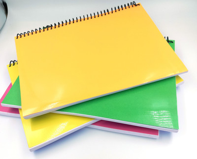 PerDay Big Spiral Notebook A4 Size 200 Pages Unruled White Plain Page A4 Note Book Unruled 200 Pages(Multicolor, Pack of 4)