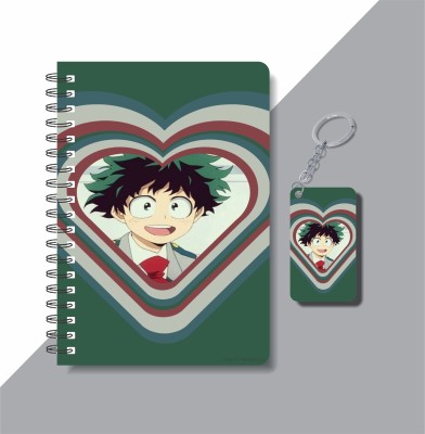 craft maniacs 2023 ANIME DIARY + KEYCHAIN A5 Note Book RULED 160 Pages(Multicolor)