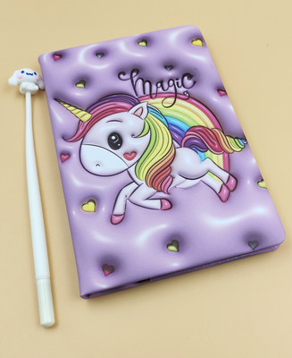 Paper Bear Unicorn A5 Diary Designer 80 Pages(Purple)