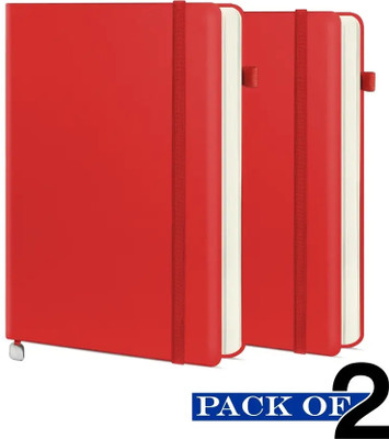 shaym enterprises Note Book A5 Notebook Ruled 200 Pages(Red, Pack of 2)
