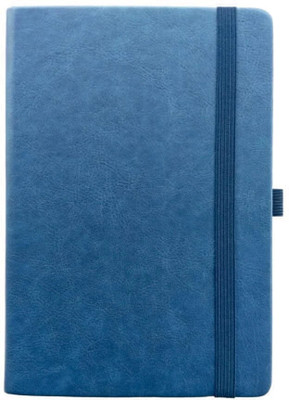 ANUPAM Primo Ruled Journal Notebook 80Gsm Lined Notebook Raw Leather PU Cover Journal A5 Diary for Unisex Notebook for Engineering, Notes Taking & Writing in School and Office 192 Pages(Blue)