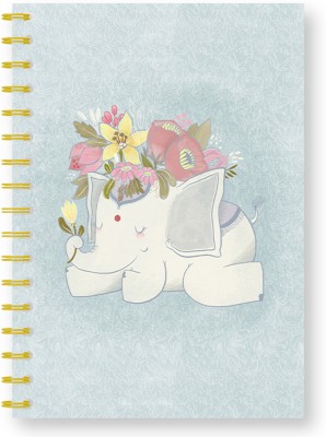 Alicia Souza Ele-Floral Sketchbook - Gold Wiro With Band A5 Journal Unruled 70 Pages(Multicolor)