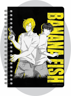 craft maniacs BANANA FISH COLLECTION A5 Notebook RULED 160 Pages(Multicolor)