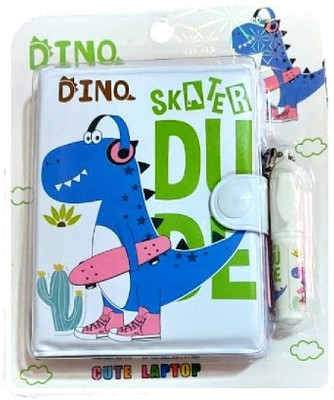 AuM Skater Dino Notebook Mini Diary Rulled 40 Pages(Multicolor)