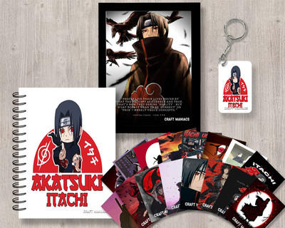 craft maniacs ITACHI UCHIHA GIFTING COMBO A5 Diary RULED 120 Pages(Black)