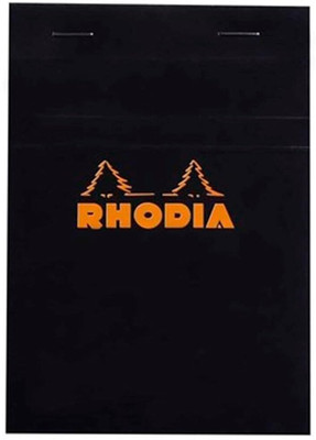RHODIA Notepads Black Graph 80Sheet 4 X 6 Regular Note Book Lined 80 Pages(White, Pack of 2)