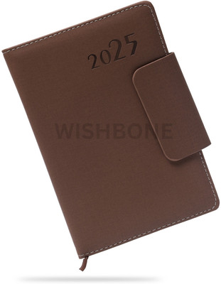 PAVITYAKSH MAGNETIC LOCK DIARY A5 Notebook RULED 365 Pages(Brown)