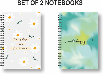ROT RIX Notebook A5 Diary Ruled 144 Pages(Multicolor, Pack of 2)