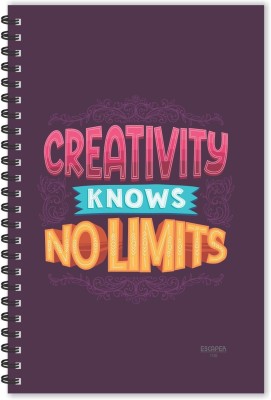 ESCAPER Creativity knows No Limit Motivational Quotes Diary (Ruled-A5), Quotes on Diary A5 Diary Ruled 160 Pages(Multicolor)