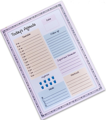 TREASURE TALES TODAY'S AGENDA ,Schedule Your Day, Manage to-do List and Track Wellness A4 Writing Pad Ruled 70 Pages(White)