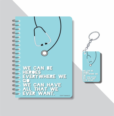 craft maniacs 2023 DOCTOR DIARY + KEYCHAIN A5 Notebook RULED 160 Pages(Multicolor)