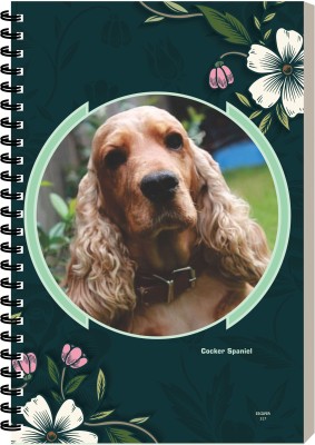 ESCAPER Cocker Spaniel Dog Diary, Journal Notepad, Spiral Notebook A5 Diary Ruled 160 Pages(Cocker Spaniel)