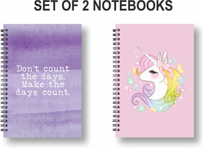 ROT RIX combo of 2 Notebooks A5 Diary Ruled 144 Pages(Multicolor, Pack of 2)