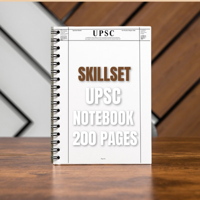 SKILLSET Upsc Answer Writing Copy- Upsc Answer Sheet-Notebook A4 Notebook Unruled 200 Pages(White)