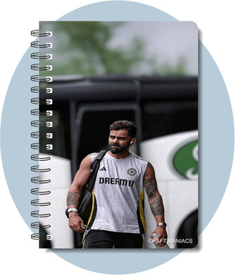 craft maniacs CRICKET 2025 DIARY COLLECTION A5 Notebook RULED 160 Pages(White)