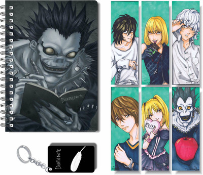 craft maniacs 2023 DIARY + 2 FREEBIE COLLECTION A5 Notebook RULED 160 Pages(DEATH NOTE DIARY WITH 2 FREEBIES ( BOOKMARKS + KEYCHAIN ))