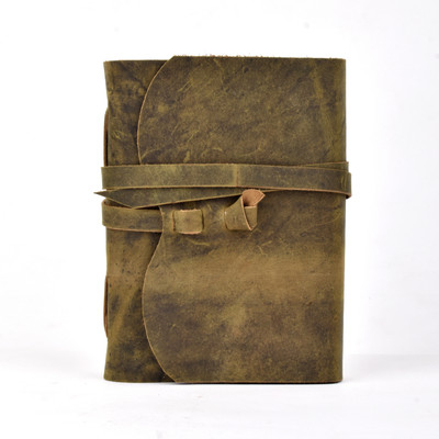Bonjour Store Leather Diary With Recycled Handmade Paper A5 Diary Unruled 200 Pages A4 Diary yes 300 Pages(Green)