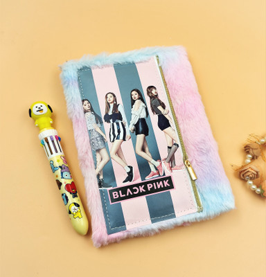 Paper Bear BlackPink A4 Diary ruled 70 Pages(Multicolor, Pack of 2)