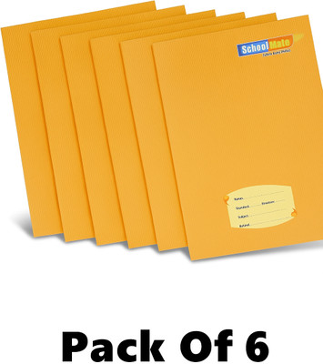 sakshi Schoolmate Regular Notebook Ruled 84 Pages(Orange, Pack of 6)