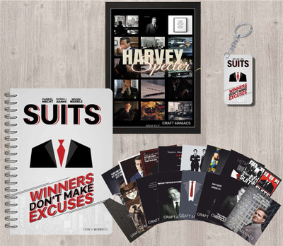 craft maniacs SUITS SITCOM 2025 A5 Diary RULED 120 Pages(Black)