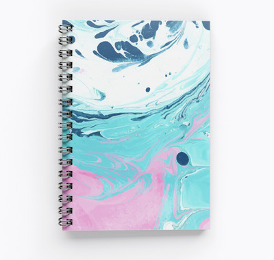 RJPRINTS Marble A5 Notebook Unruled 160 Pages(Multicolor)