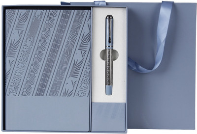 Sona Corporate Gift Set of 2 includes A5 diary and Pen Assorted Gift Set ruled 192 Pages(Blue, Pack of 2)