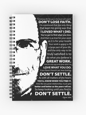 TheHackStore Steve Jobs Quotes Graphic Printed A5 Notebook Ruled 200 Pages(Multicolor)