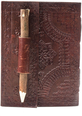 Anshika International vintage handmade notebook diary A6 Diary unruled 100 Pages(Brown)