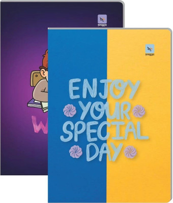 Pragya Elite Collection |(21x29.7 CM)|Journal Notebook for Student and Office A4 Notebook Plain Unruled 296 Pages(Multicolor, Pack of 4)