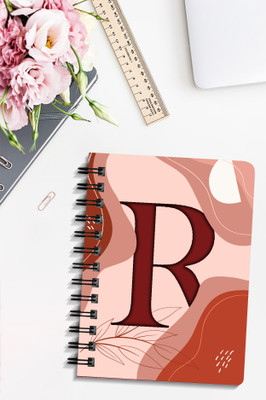 DI-KRAFT R Printed Wiro Binding Diary ||Name Printed Diary For School/Collage A5 Diary Unruled 200 Pages(Biege 17)