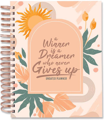 The June shop Undated Yearly Planner One Day At A Time Ultimate Planner Sticker Book Yearly Book-size Planner Unruled 286 Pages(White)