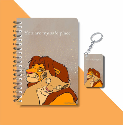 craft maniacs LION KING 2023 NOTEBOOK COLLECTION A5 Notebook RULED 160 Pages(Yellow)