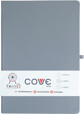 ColorSplash A5 Cove Notebook A5 Diary Rulled 192 Pages(Grey)