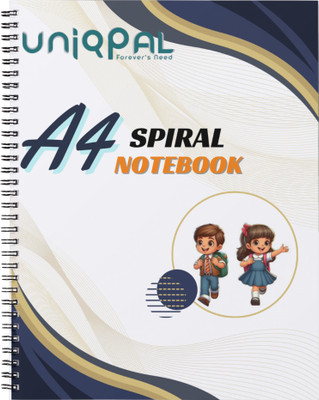 UNIQPAL SET OF 1 A4 Notebook Ruled 200 Pages(Multicolor)